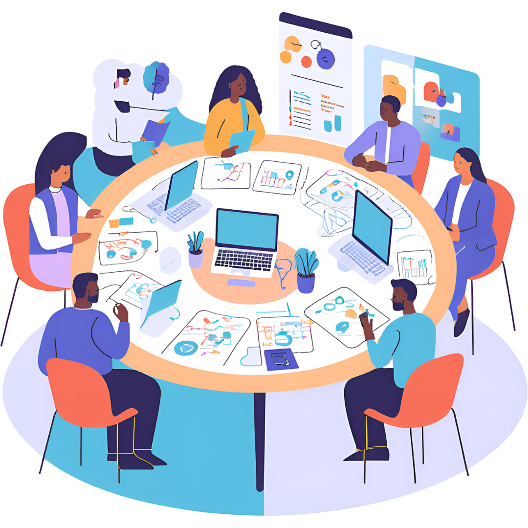 GenZSoft team working on a tech project together